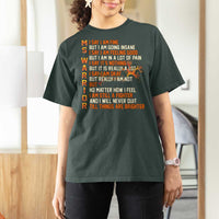 Multiple Sclerosis Awareness T Shirt For Women Fight MS Orange Ribbon
