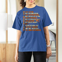 Multiple Sclerosis Awareness T Shirt For Women Fight MS Orange Ribbon