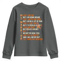 Multiple Sclerosis Awareness Youth Sweatshirt Fight MS Orange Ribbon