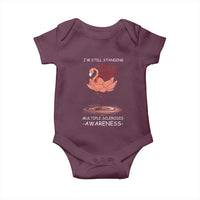 Multiple Sclerosis Survivor Baby Onesie Fight MS Orange Ribbon