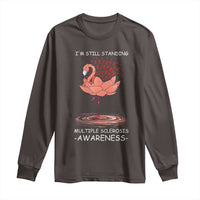 Multiple Sclerosis Survivor Long Sleeve Shirt Fight MS Orange Ribbon