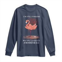 Multiple Sclerosis Survivor Long Sleeve Shirt Fight MS Orange Ribbon