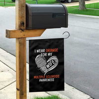 Multiple Sclerosis Awareness Garden Flag Orange Ribbon I Wear Orange For My Wife - Wonder Print Shop