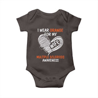 Multiple Sclerosis Awareness Baby Onesie Orange Ribbon I Wear Orange For My Wife