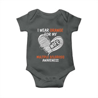 Multiple Sclerosis Awareness Baby Onesie Orange Ribbon I Wear Orange For My Wife