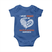 Multiple Sclerosis Awareness Baby Onesie Orange Ribbon I Wear Orange For My Wife
