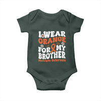 Multiple Sclerosis Awareness Baby Onesie Orange Ribbon I Wear Orange For My Brother Fight MS