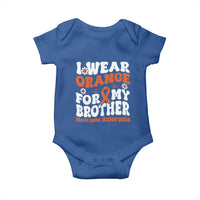 Multiple Sclerosis Awareness Baby Onesie Orange Ribbon I Wear Orange For My Brother Fight MS