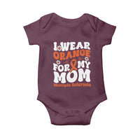 Multiple Sclerosis Awareness Baby Onesie Orange Ribbon I Wear Orange For My Mom Fight MS