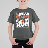 Multiple Sclerosis Awareness T Shirt For Kid Orange Ribbon I Wear Orange For My Mom Fight MS