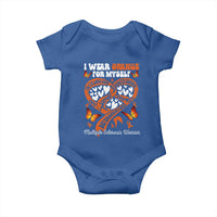 Multiple Sclerosis Awareness Baby Onesie I Wear Orange For Myself MS Warrior