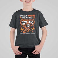 Multiple Sclerosis Awareness T Shirt For Kid I Wear Orange For Myself MS Warrior