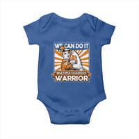 Multiple Sclerosis Awareness Baby Onesie Orange Ribbon MS Warrior Support Squad