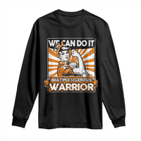 Multiple Sclerosis Awareness Long Sleeve Shirt Orange Ribbon MS Warrior Support Squad