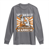 Multiple Sclerosis Awareness Long Sleeve Shirt Orange Ribbon MS Warrior Support Squad
