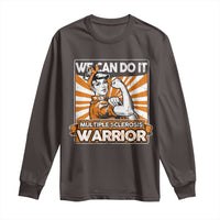 Multiple Sclerosis Awareness Long Sleeve Shirt Orange Ribbon MS Warrior Support Squad
