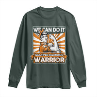 Multiple Sclerosis Awareness Long Sleeve Shirt Orange Ribbon MS Warrior Support Squad