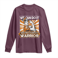Multiple Sclerosis Awareness Long Sleeve Shirt Orange Ribbon MS Warrior Support Squad