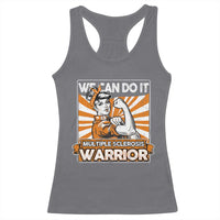 Multiple Sclerosis Awareness Racerback Tank Top Orange Ribbon MS Warrior Support Squad