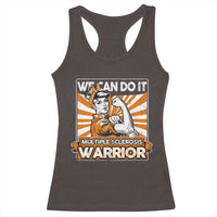 Multiple Sclerosis Awareness Racerback Tank Top Orange Ribbon MS Warrior Support Squad