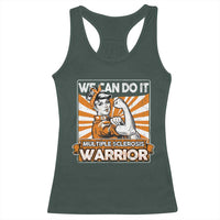 Multiple Sclerosis Awareness Racerback Tank Top Orange Ribbon MS Warrior Support Squad