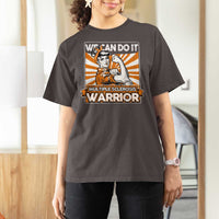 Multiple Sclerosis Awareness T Shirt For Women Orange Ribbon MS Warrior Support Squad