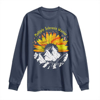 MS Warrior Long Sleeve Shirt Orange Ribbon Sunflower Multiple Sclerosis Awareness