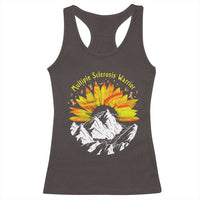 MS Warrior Racerback Tank Top Orange Ribbon Sunflower Multiple Sclerosis Awareness