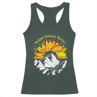 MS Warrior Racerback Tank Top Orange Ribbon Sunflower Multiple Sclerosis Awareness