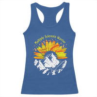MS Warrior Racerback Tank Top Orange Ribbon Sunflower Multiple Sclerosis Awareness