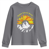 MS Warrior Youth Sweatshirt Orange Ribbon Sunflower Multiple Sclerosis Awareness