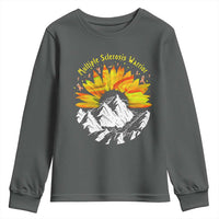 MS Warrior Youth Sweatshirt Orange Ribbon Sunflower Multiple Sclerosis Awareness