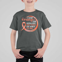 Multiple Sclerosis Awareness T Shirt For Kid Orange Ribbon I Wear Orange For Someone MS Support