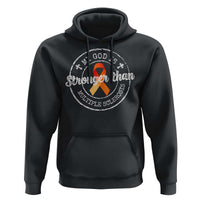 MS Awareness Hoodie Orange Ribbon God Stronger MS