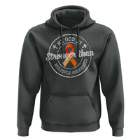 MS Awareness Hoodie Orange Ribbon God Stronger MS