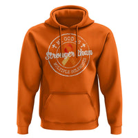 MS Awareness Hoodie Orange Ribbon God Stronger MS