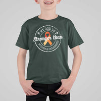 MS Awareness T Shirt For Kid Orange Ribbon God Stronger MS