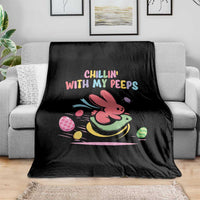 Easter Day Throw Blanket Chillin With My Peeps Bunnies - Wonder Print Shop