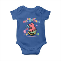 Easter Day Baby Onesie Chillin With My Peeps Bunnies - Wonder Print Shop
