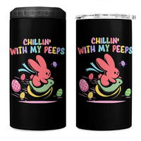 Easter Day 4 in 1 Can Cooler Tumbler Chillin With My Peeps Bunnies - Wonder Print Shop