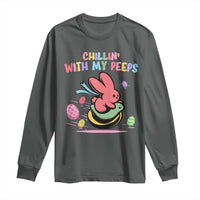 Easter Day Long Sleeve Shirt Chillin With My Peeps Bunnies - Wonder Print Shop