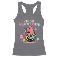 Easter Day Racerback Tank Top Chillin With My Peeps Bunnies - Wonder Print Shop