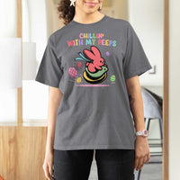 Easter Day T Shirt For Women Chillin With My Peeps Bunnies - Wonder Print Shop