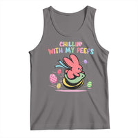 Easter Day Tank Top Chillin With My Peeps Bunnies - Wonder Print Shop