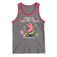Easter Day Tank Top Chillin With My Peeps Bunnies - Wonder Print Shop