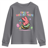 Easter Day Youth Sweatshirt Chillin With My Peeps Bunnies - Wonder Print Shop