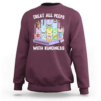 Teachers Easter Sweatshirt Treat All Peeps With Kindness - Wonder Print Shop