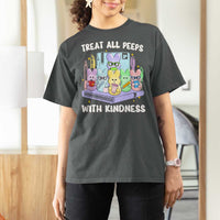 Teachers Easter T Shirt For Women Treat All Peeps With Kindness - Wonder Print Shop