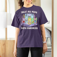 Teachers Easter T Shirt For Women Treat All Peeps With Kindness - Wonder Print Shop