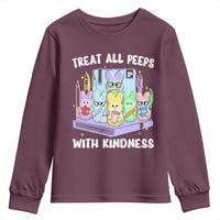 Teachers Easter Youth Sweatshirt Treat All Peeps With Kindness - Wonder Print Shop
